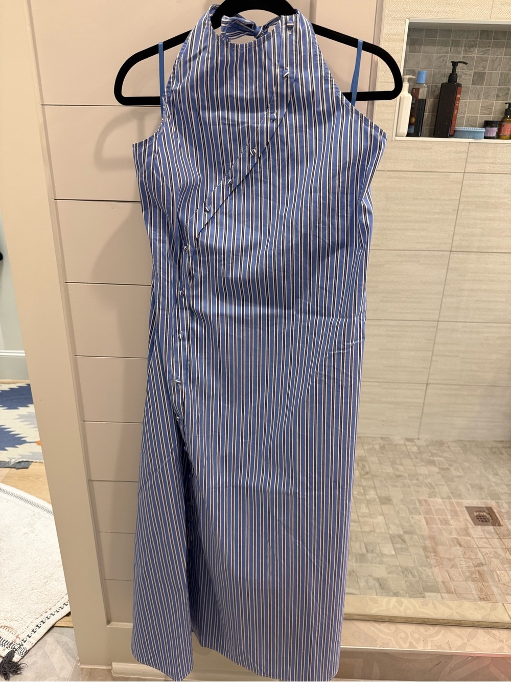 NWT Solid & Striped Blue Halter Midi Dress